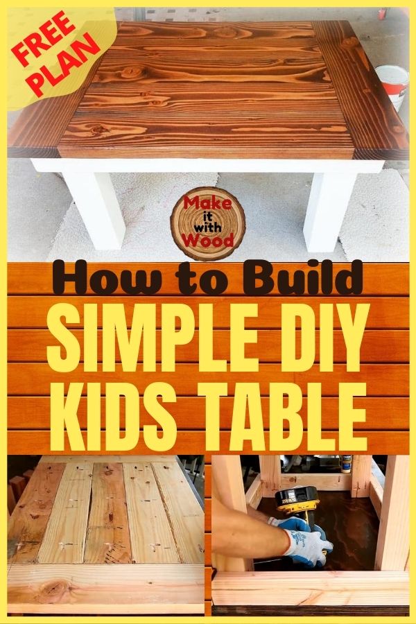 Diy kids table easy Make it with Wood