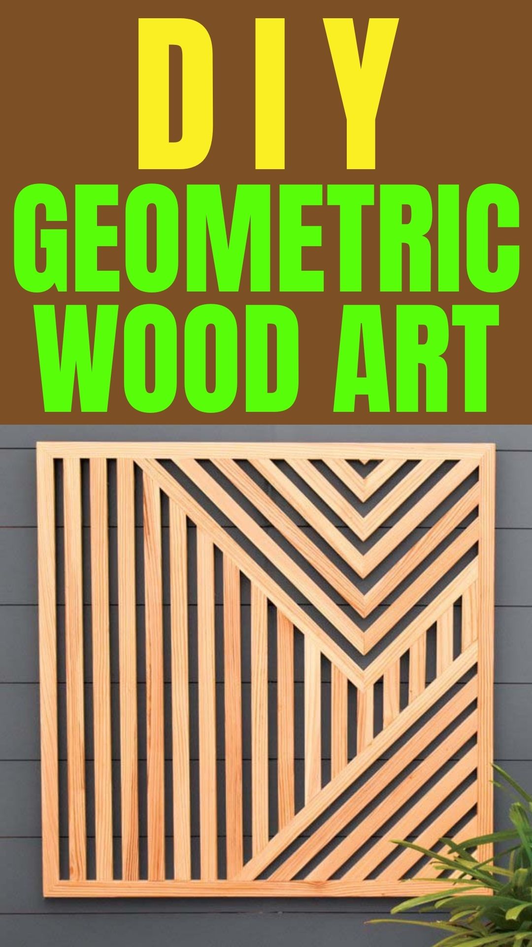 DIY geometric wood art