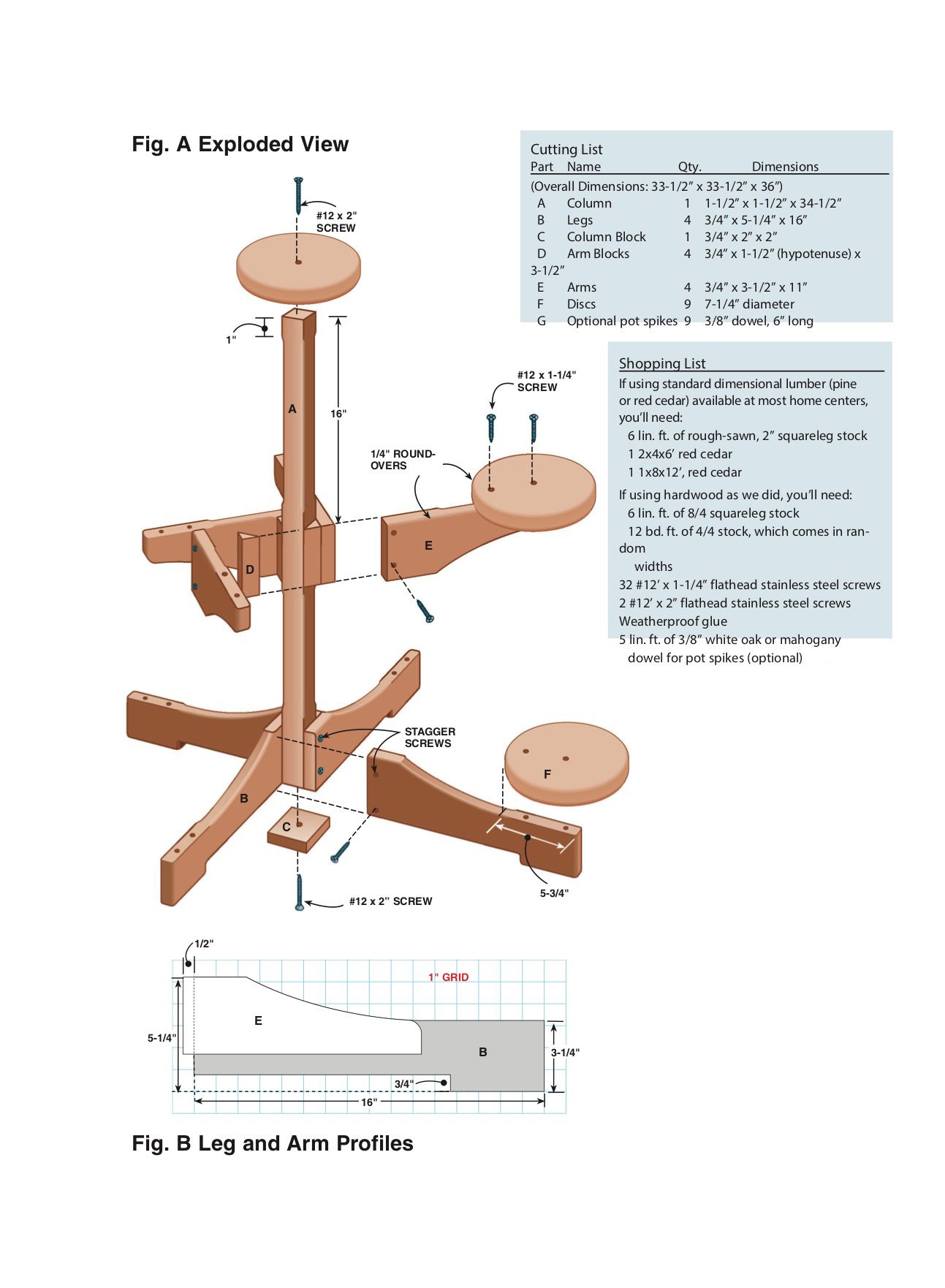 Plant stand made of wood