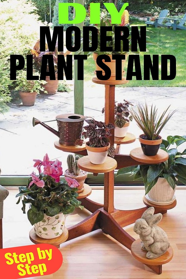 Plant stand made of wood