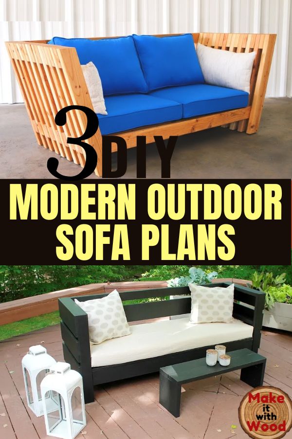 DIY modern outdoor sofa plans