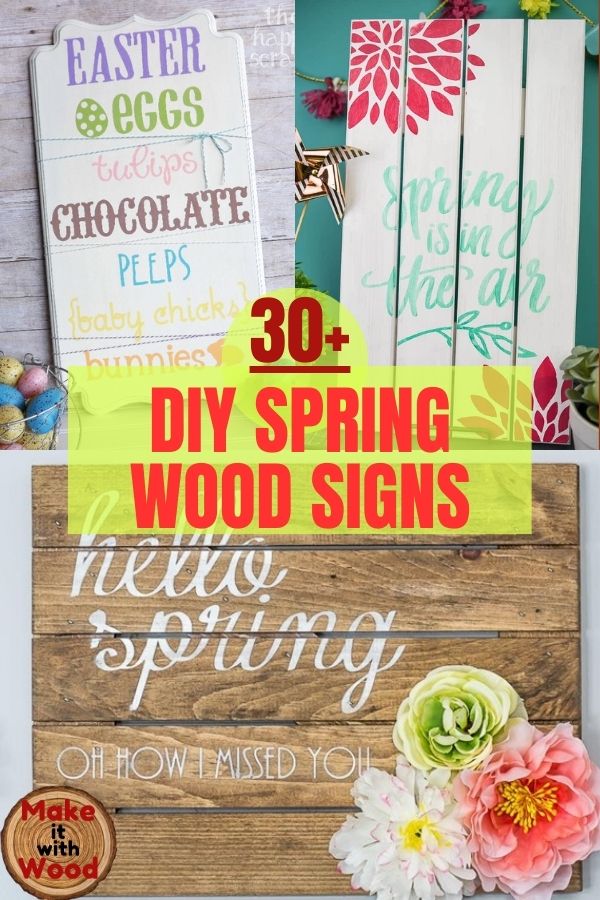 DIY spring wood signs