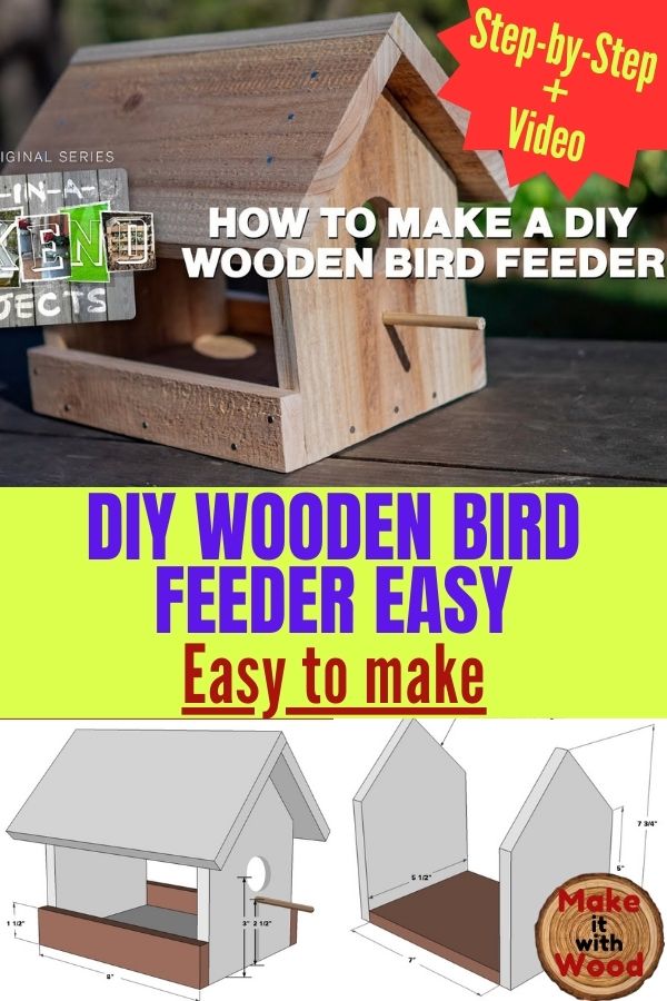 DIY wooden bird feeder easy