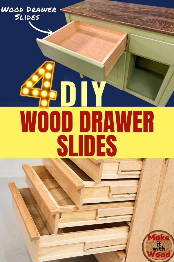 4 DIY wood drawer slides Make it with Wood