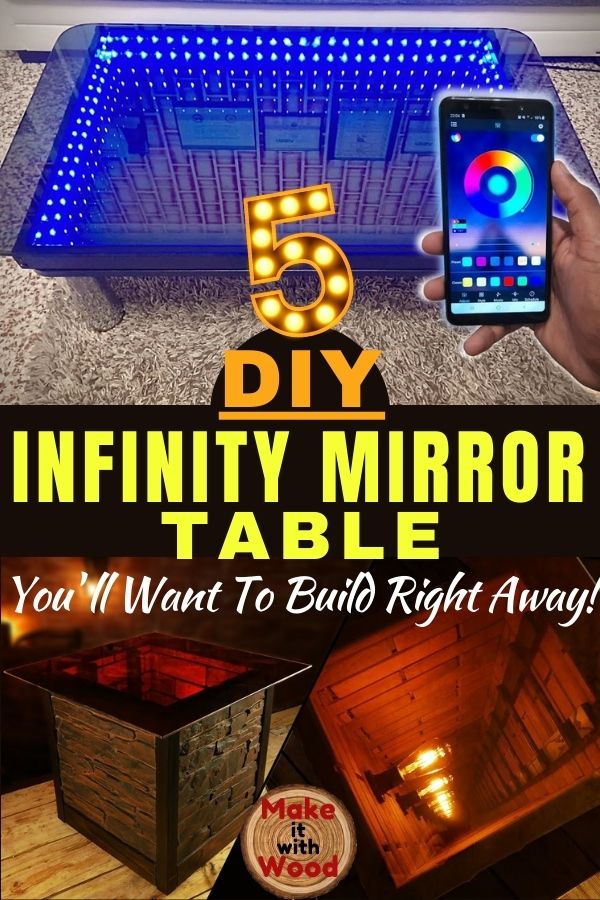 DIY infinity mirror table